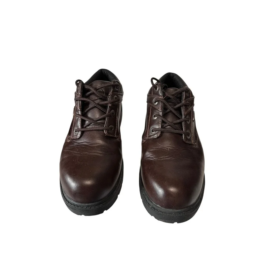 Lugz Oxford Work Shoes Mens 12 Brown Good Slip Resistant MSVYV-245‎
